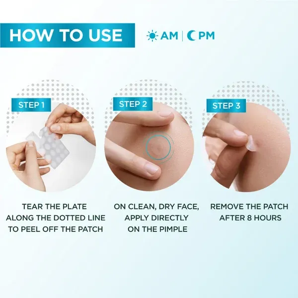 howtouseGarnierSkinActiveFastClearInvisiblePimplePatch8HoursHydrocolloid22Patches.webp