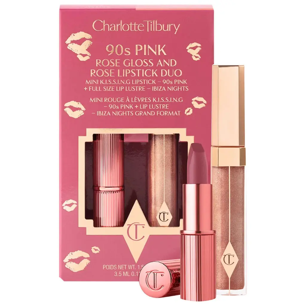K.I.S.S.I.N.G Lipstick and Lip Gloss Duos 90's Pink