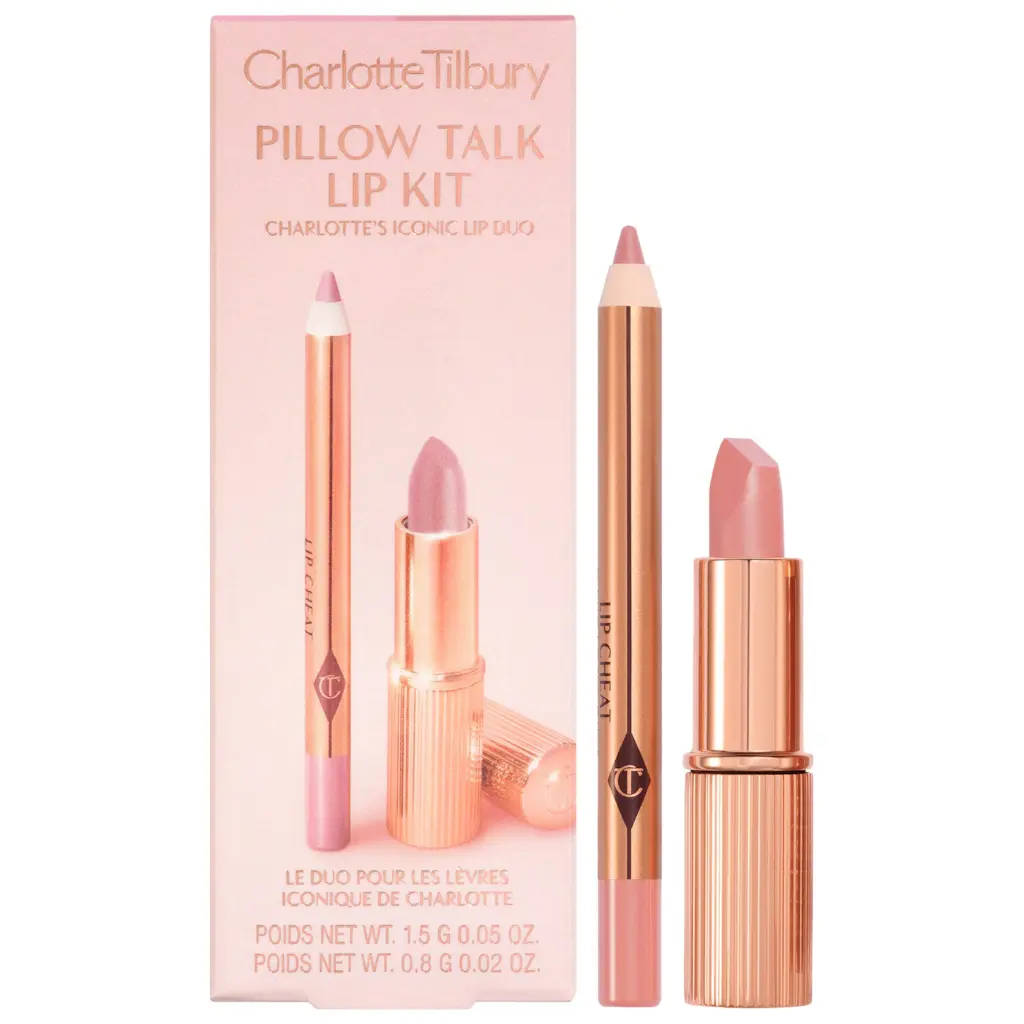 Mini Pillow Talk Lipstick & Liner Set pink nude Satin