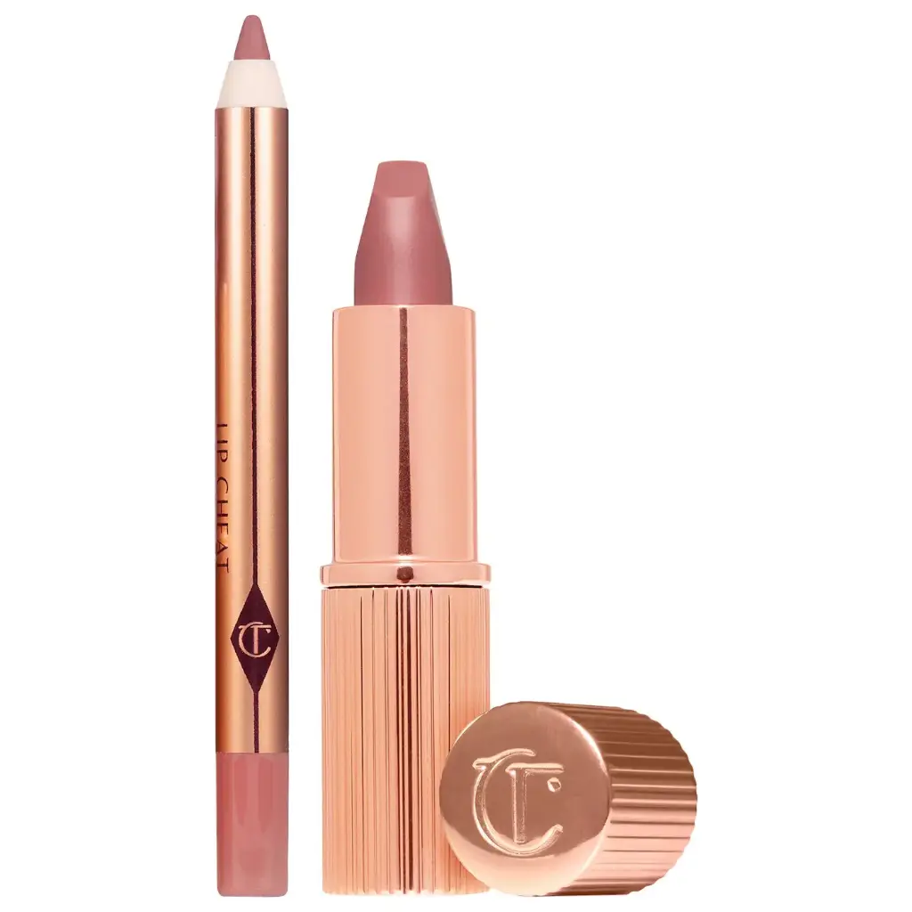 Mini Pillow Talk Lipstick & Liner Set nude pink