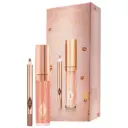 Mini Glossy Pink Lip Gloss + Lip Liner Set  Nude PinkHigh Shine