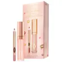 Mini Glossy Pink Lip Gloss + Lip Liner Set  Fresh Pink High Shine