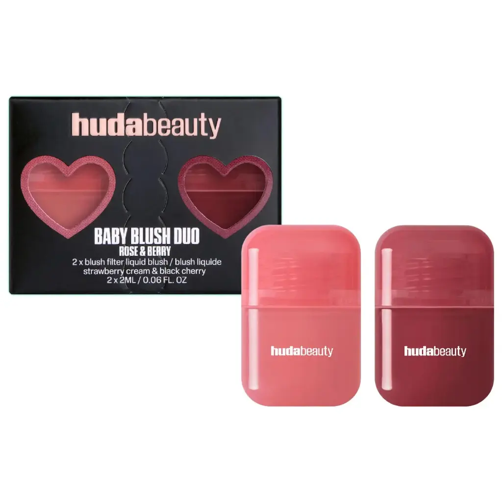 [08040300] Mini Baby Blush Duo Set Strawberry Cream and Black Cherry