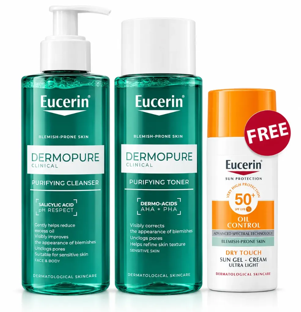 DermoPure Purifying Cleanser & Toner +Free SPF 50+