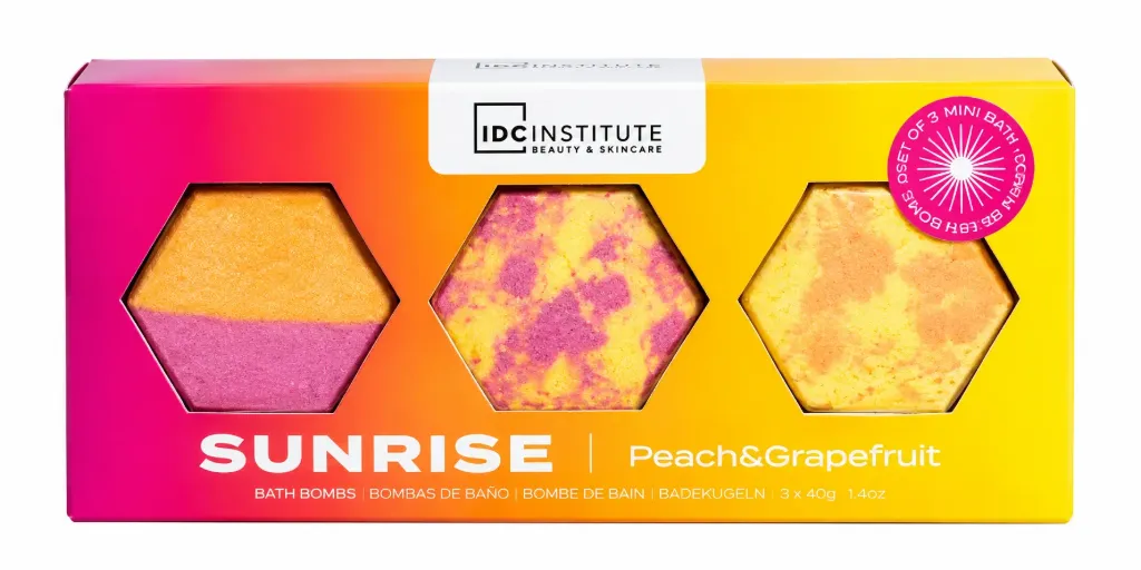 Sunrise Bath Bombs – Peach & Grapefruit (3 Pieces)