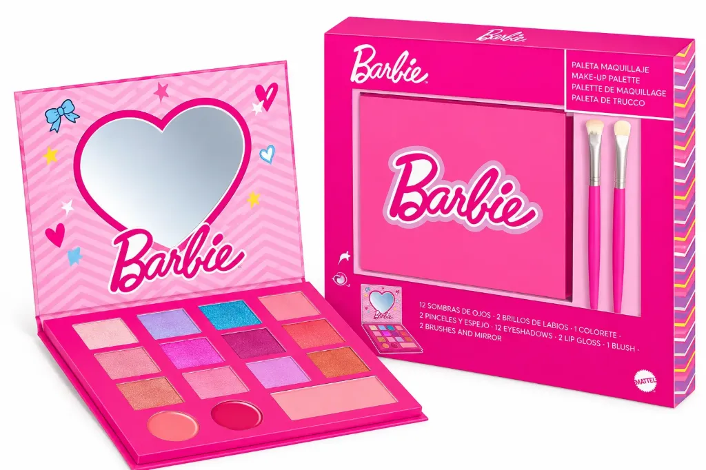 Barbie Make-Up Palette – 15 Colors with Brushes & Mirror