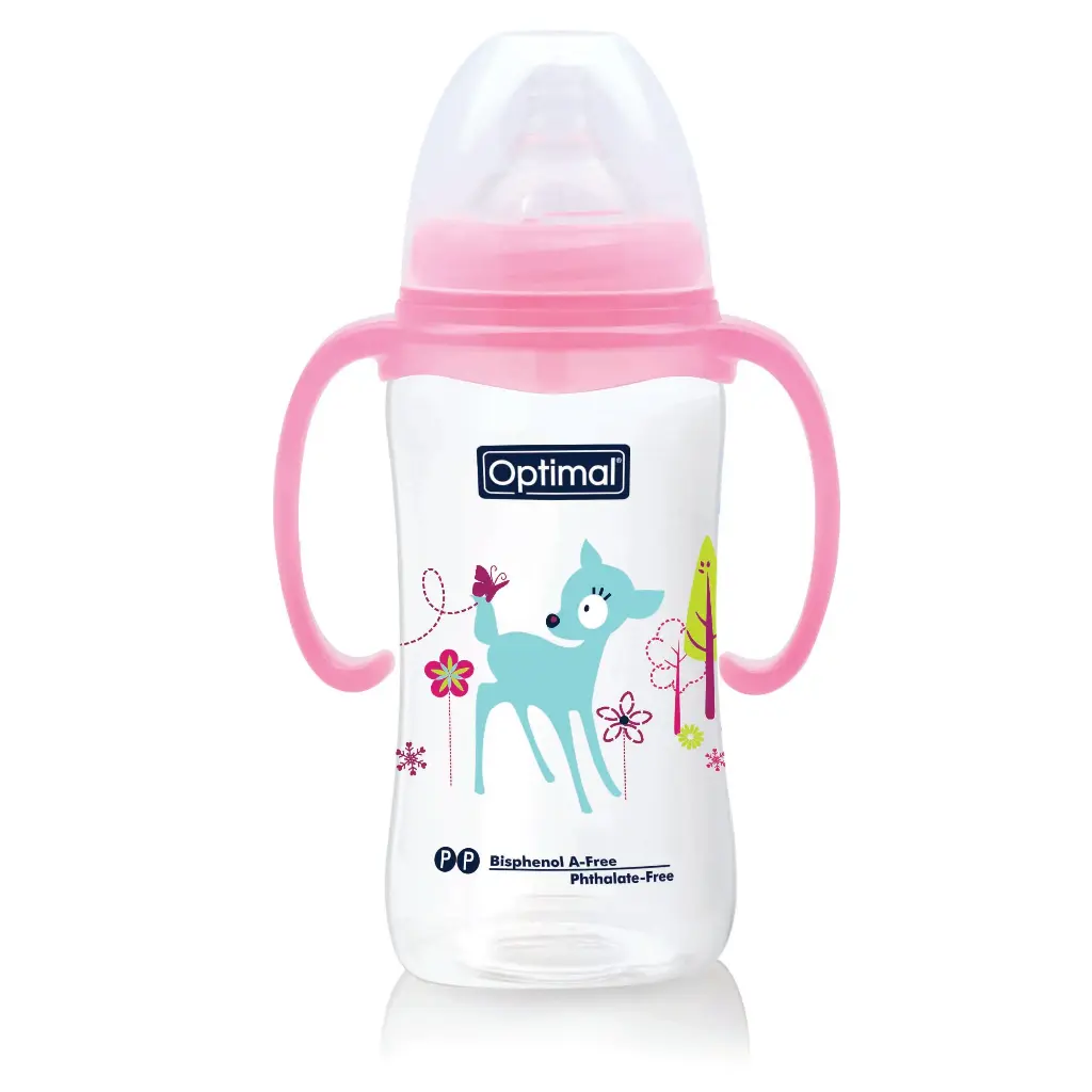 Wide Neck Feeding Bottle With Handle 300ml