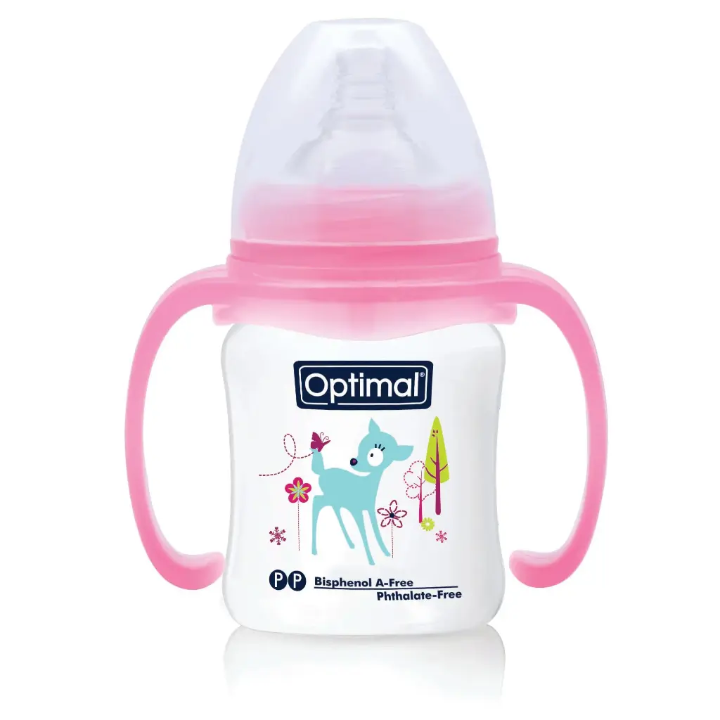 Wide Neck Feeding Bottle With Handle 180ml
