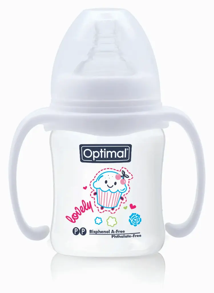 Wide Neck Feeding Bottle With Handle 180ml