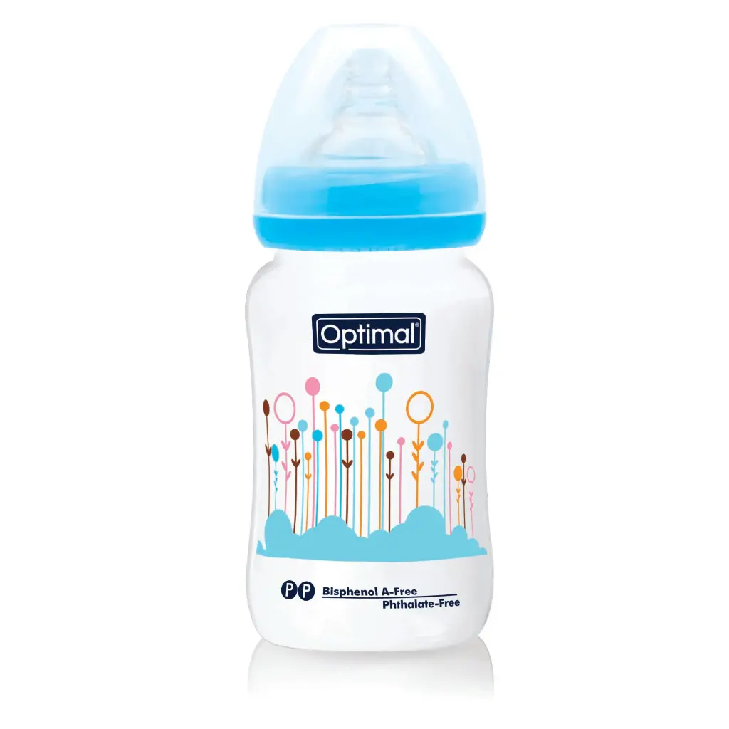 [05020115-Blue] Wide Neck Feeding Bottle 240ml (Blue)