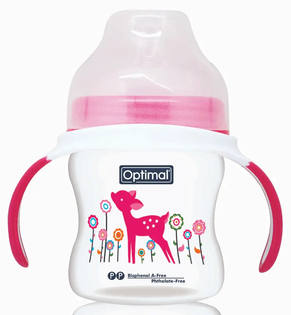 [05020103-Blue] Extra Wide Neck Feeding Bottle With Handle 150ml (Blue)
