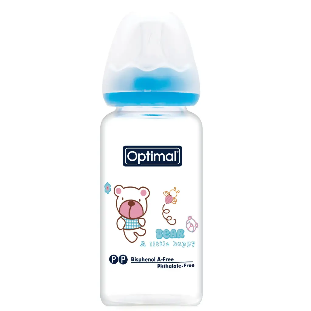 [05020124-Blue] GLASS FEEDING BOTTLE 240ML (Blue)
