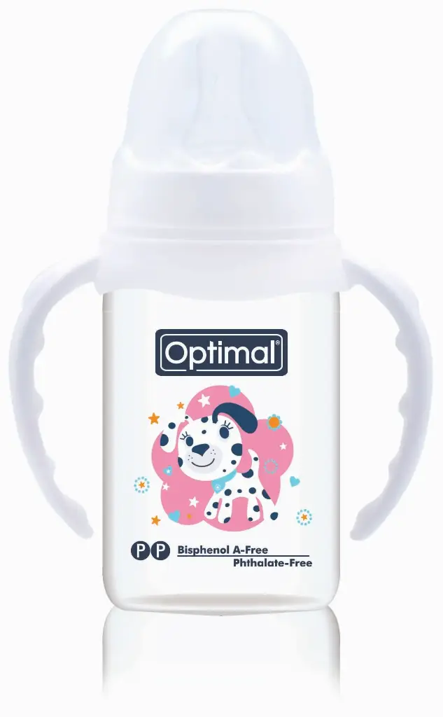 Narrow Neck Feeding Bottle With Handle 140 ML