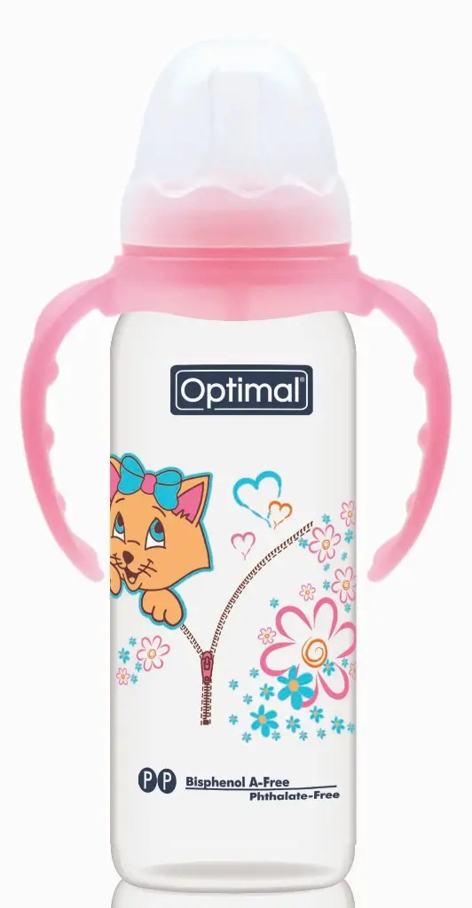 Narrow Neck Feeding Bottle With Handle 240 ML