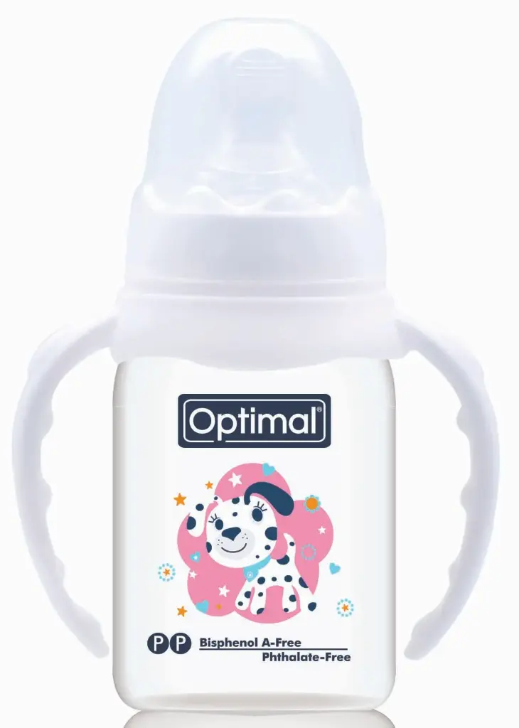 Narrow Neck Orthodontic Feeding Bottle With Handle 140ml