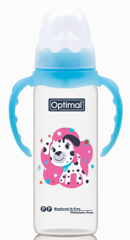 Narrow Neck Orthodontic Feeding Bottle With Handle 240ml