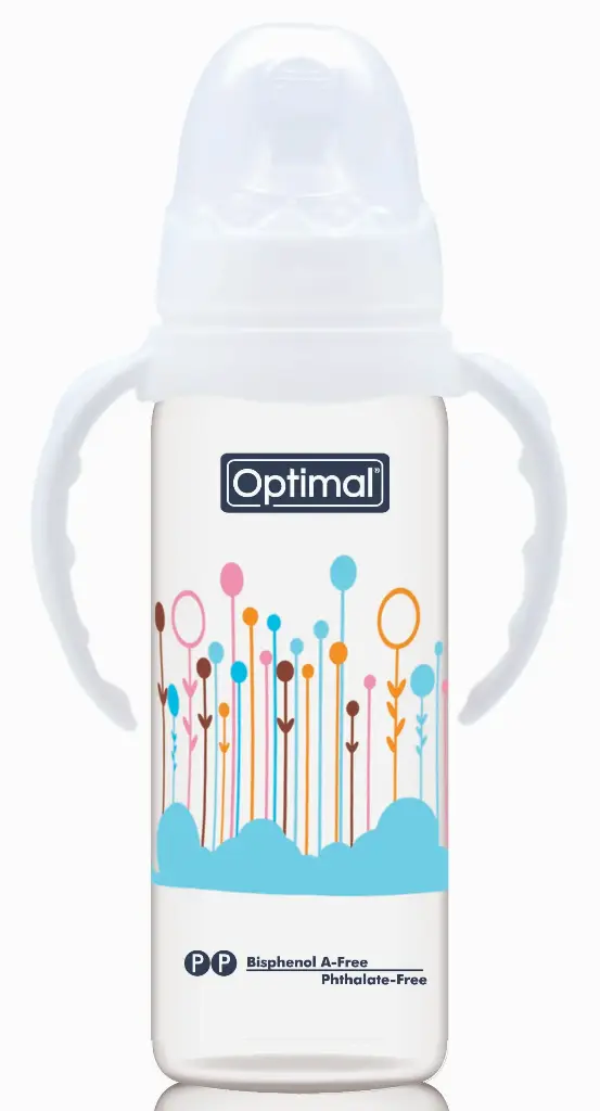Narrow Neck Orthodontic Feeding Bottle With Handle 240ml