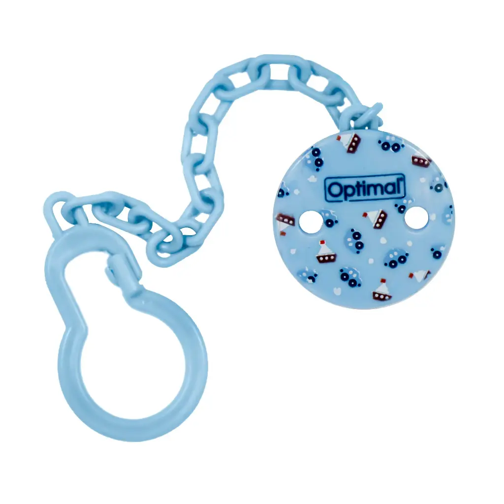 [05070101-Blue] Pacifier Holder With Plastic Clip (Blue)