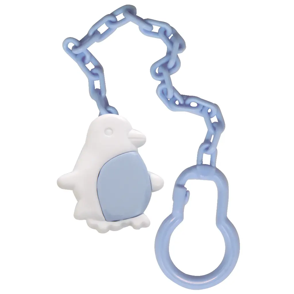 [05070103-Blue] Pacifier Holder With Metal Pin (Blue)