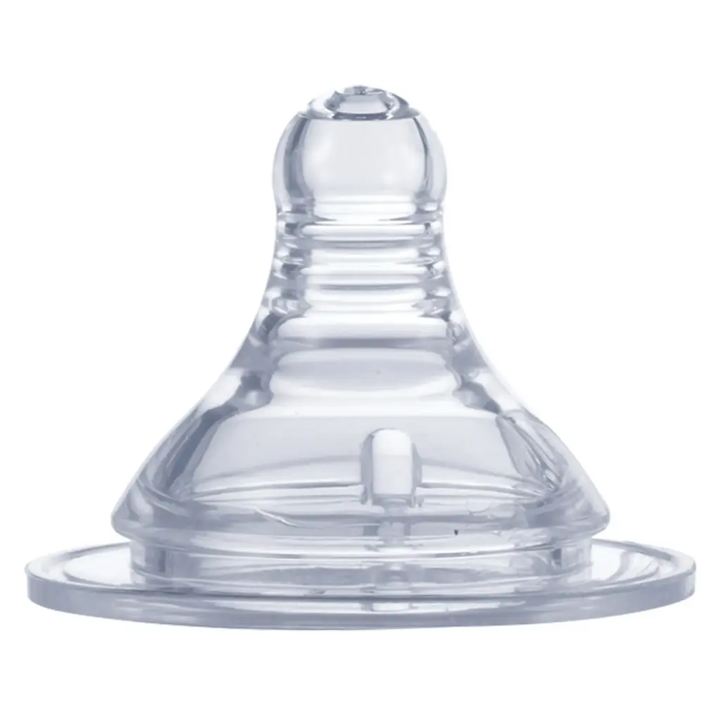 Wide Neck Silicone Nipple 0+ (2Pcs)