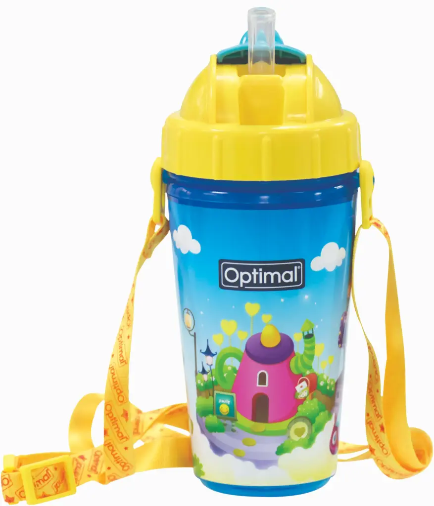 [05020213-Blue] Silicone Straw Cup 250ml (Blue)