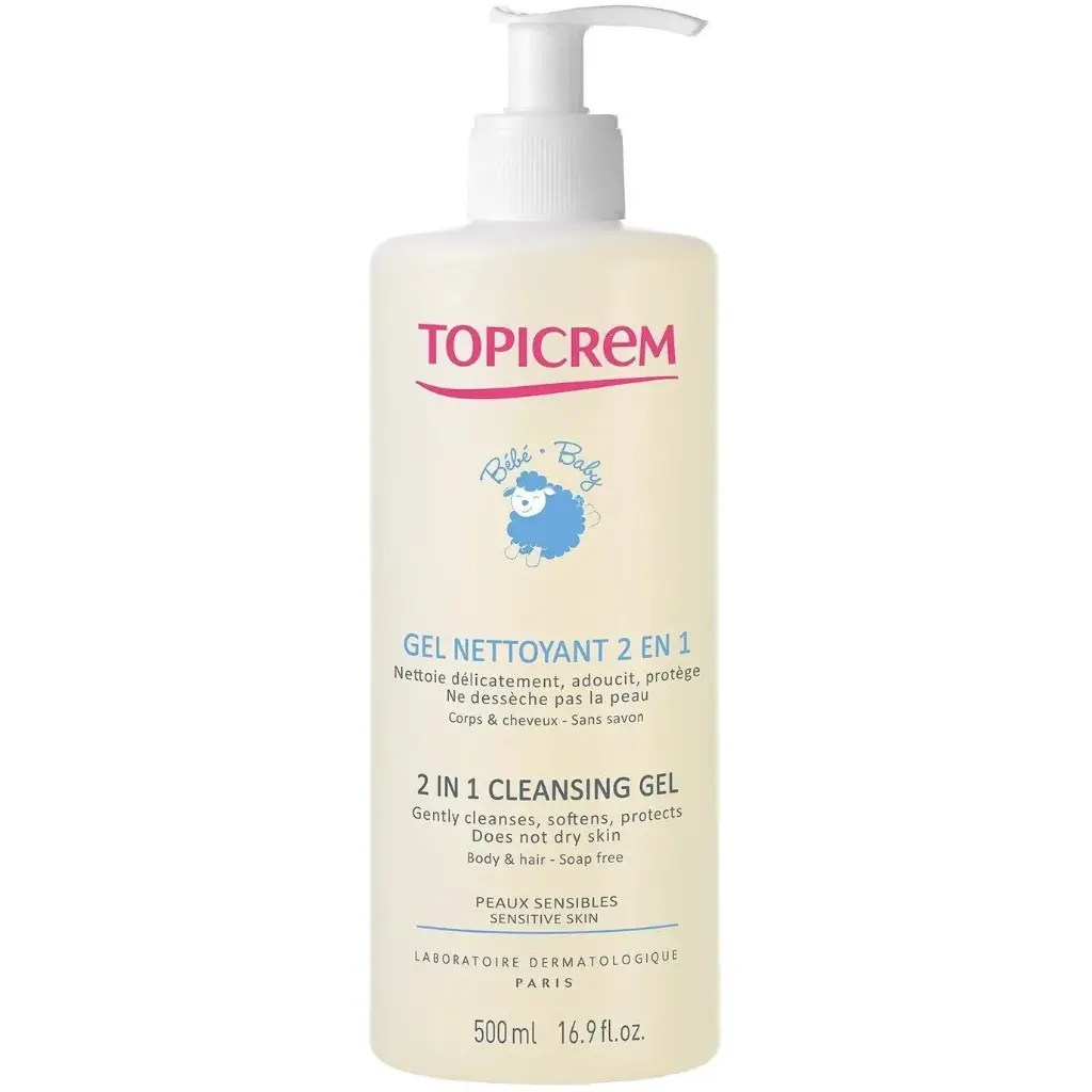 TOPICREM BABY 2 IN 1 CLEANSING GEL 500ML