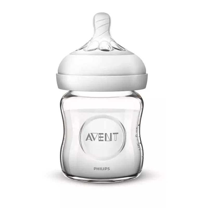 Natural Glass Baby Bottle 120ml 0m+