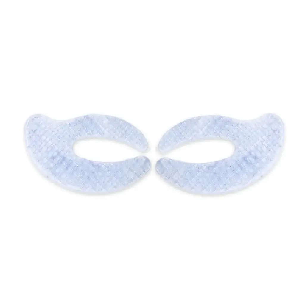 [01100301-blue] C Shaped Glitter Eye Pads (Blue)