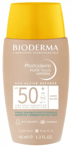 [01010163] PHOTODERM NUDE TOUCH TEINTEE DOREE SPF50+ 40ML
