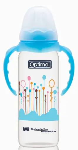 Narrow Neck Feeding Bottle With Handle 240 ML