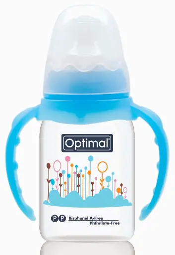 Narrow Neck Orthodontic Feeding Bottle With Handle 140ml