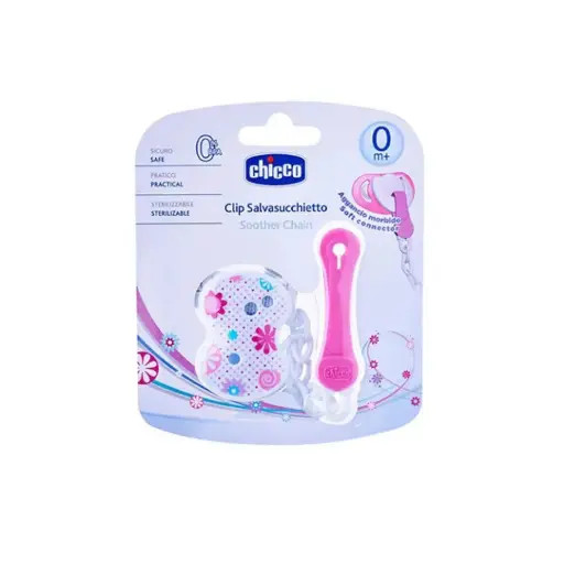 CLIP WITH CHAIN -ROSE