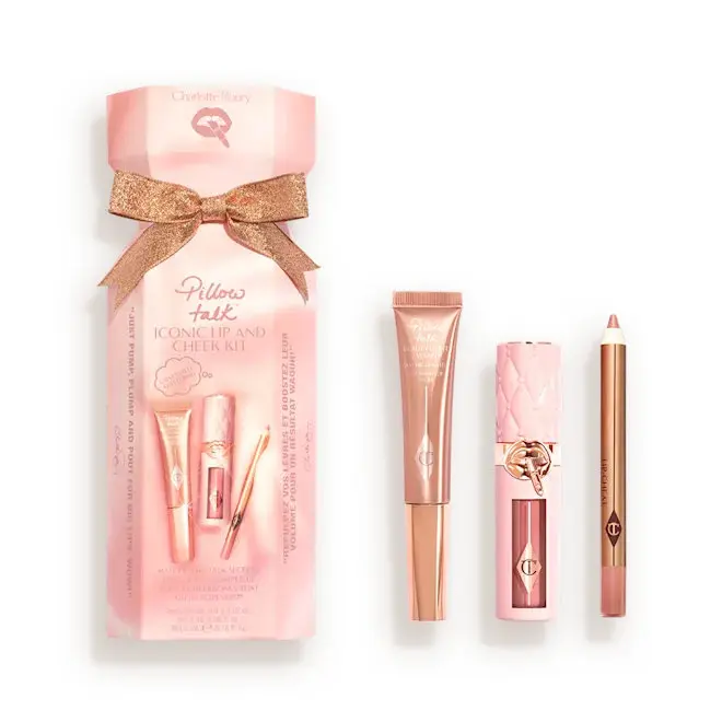 [08170200] Lip and Cheek Trio Makeup Gift Set Pillow Talk