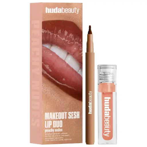 [08040100] Make Out Sesh Lip Stain and Lip Gloss Duos Peachy Nude