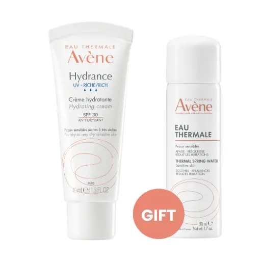 [01100117] Buy Avène Hydrance UV Rich Cream Get Eau Thermale Spray 50ML Hydra Calming 