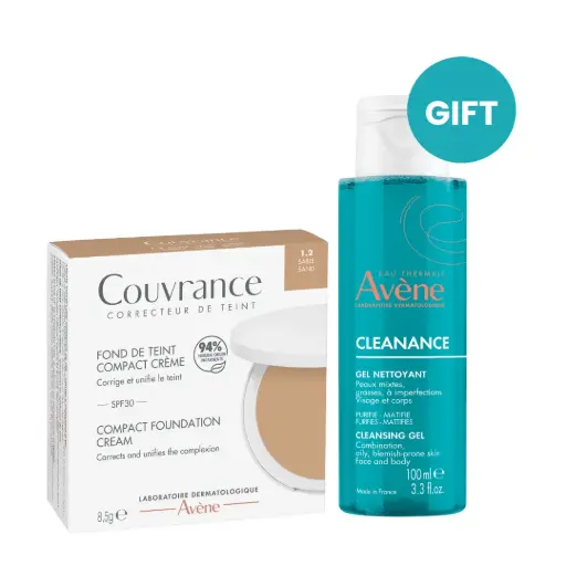 [02090102] "Buy Avène Couvrance Compact Foundation Cream Matte Finish Get Cleanance GEL 100ML