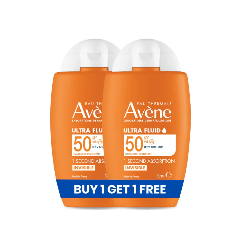 [01100121] Buy 1 Get 1 Avène Ultra Fluid Invisible SPF50+ Sunscreen 50ml - Ultra Light texture