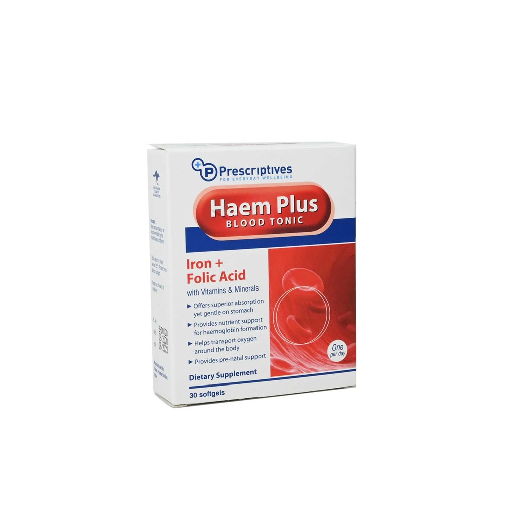 [IN100707] Prescriptives Haem Plus Blood Tonic 30 Softgels