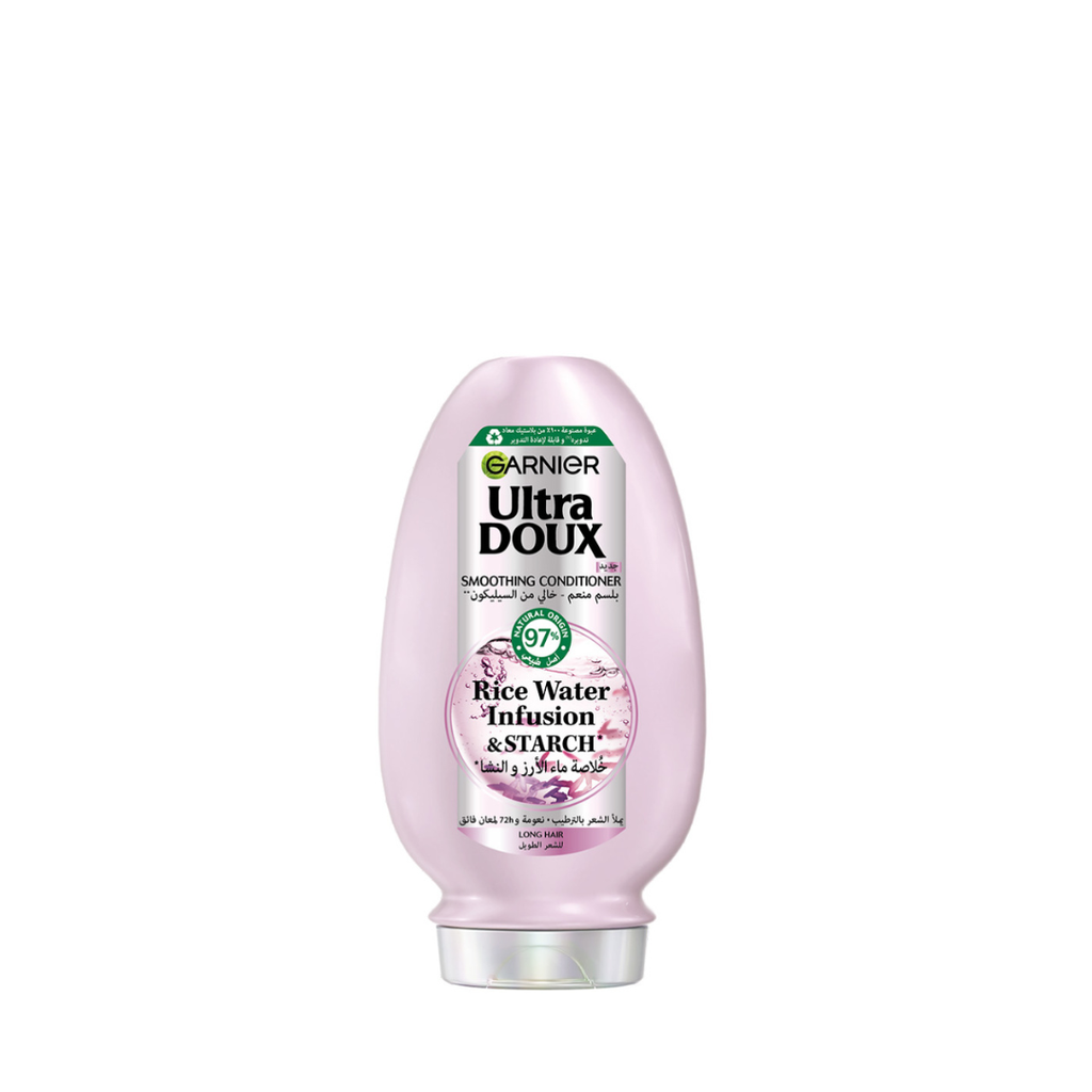 [R0663500] Garnier Ultra Doux Rice Water Infusion & Starch Conditioner For Long Hair, Smooth And Shine 200ml