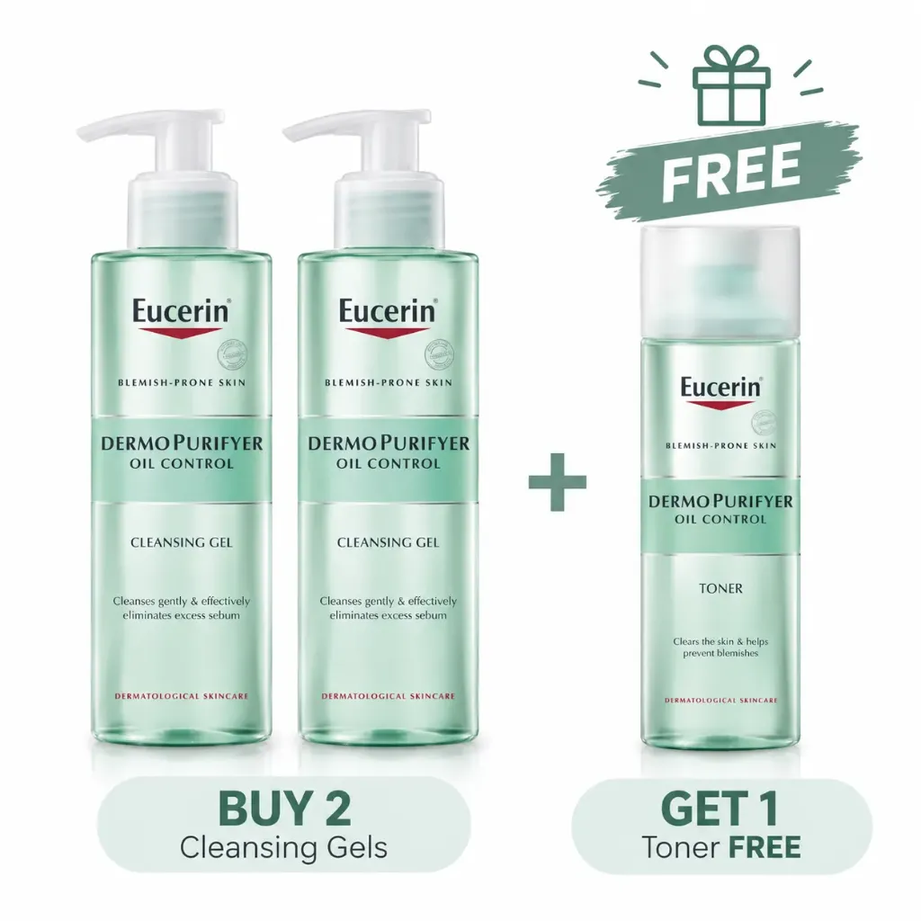 DermoPurifyer Oil Control Cleansing Gel Duo + Free Toner